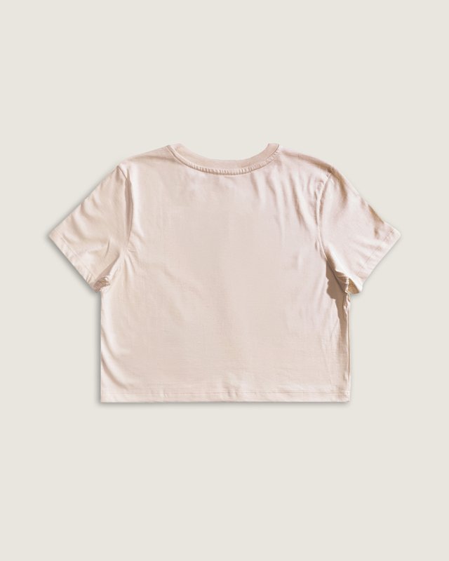Camiseta Manga Curta Cropped Flying V Almond Crisp
