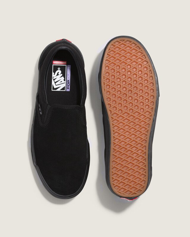 Vans ポップクッシュ ローファー ブラック VN000V8SBKA Tênis Skate Slip-On Black Black | Vans