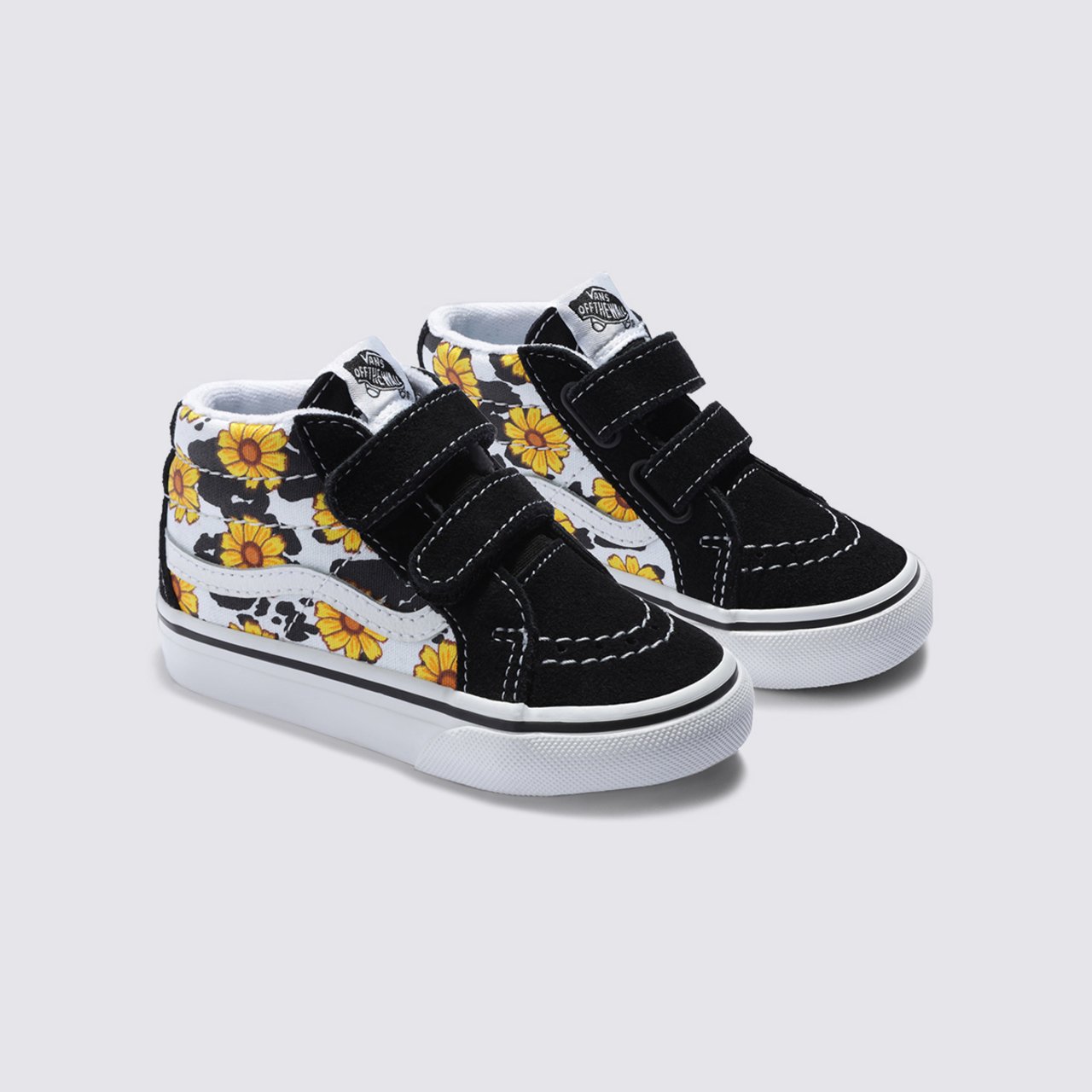 Tenis Sk8 Mid V Infantil Sunflower Multi True White Vans