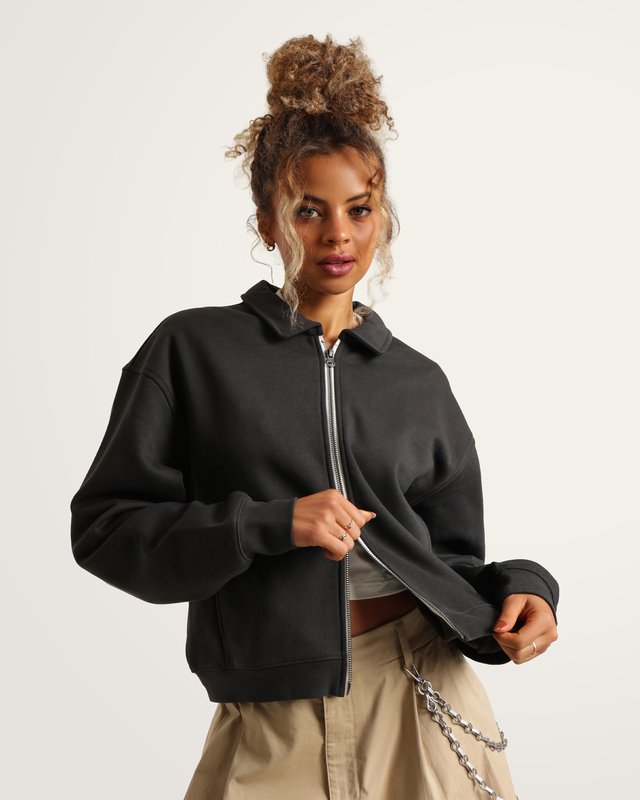 Jaqueta Alanna Fleece Faded Black