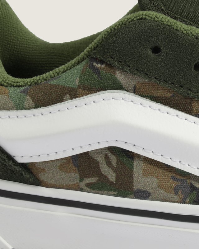Tênis Knu Skool Check Camo Obsidian Fern Green Infantil