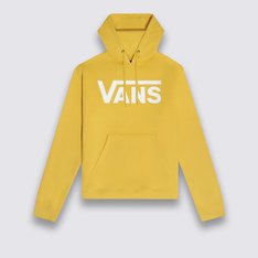 Um clássico é sempre clássico. A tradição que as peças Vans carregam na essência permitem um visual atemporal, que combina o estilo tradicional com o conforto aconchegante para os dias mais frios. O Moletom Ss Spicy Mustard é confeccionado em algodão e poliéster. O modelo é fechado, com bolso canguru. Possui capuz com cadarço para regulagem, barra e punhos canelados. Traz estampa frontal exclusiva em silk à base d’água, com assinatura Vans em “Drop V”, centralizada na altura do peito.