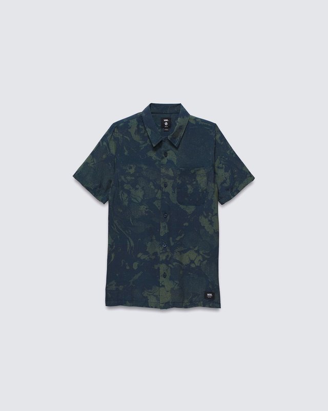 Camisa Loose Camp Collar Ss Dress Blues Dark Forest Infantil