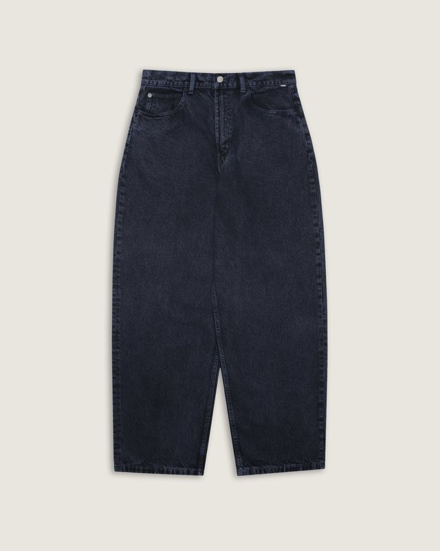 Calça Baggy Check-5 Acid Overdyed Denim Deep Indigo
