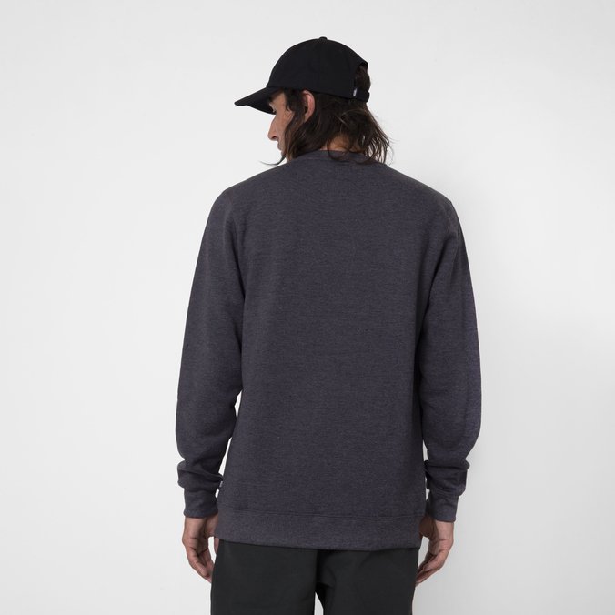 Moletom Core Basic Crew Fleece Black Heather