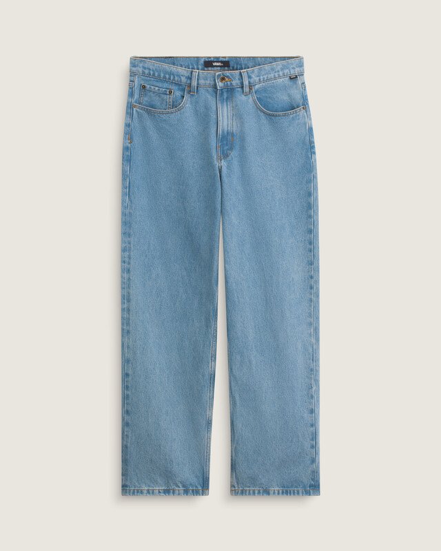 Calça Check 5 Loose Denim Stonewash Blue