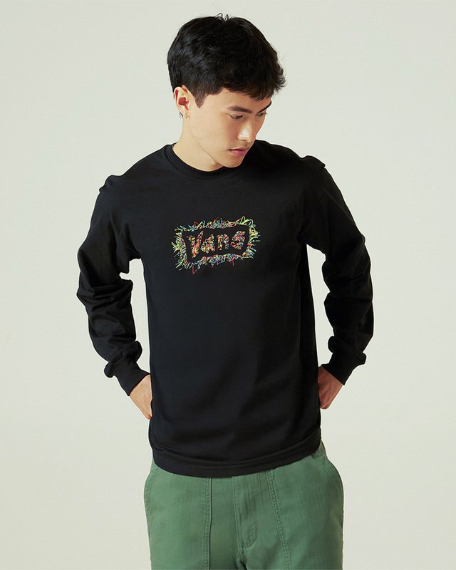Camiseta Pixel Brite Ls Black | Vans