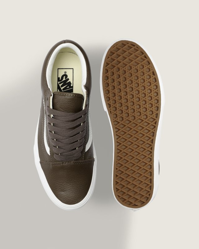 Tênis Old Skool Leather Brown True White
