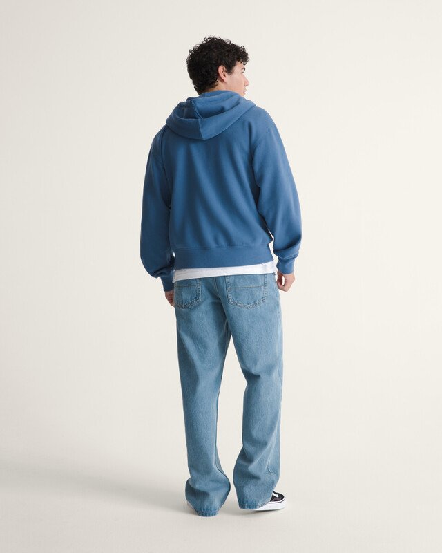 Calça Check 5 Loose Denim Stonewash Blue