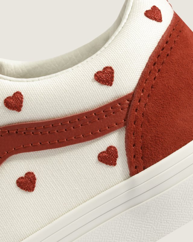 Tênis Old Skool V Red Hot Valentines Racing Red True White Infantil