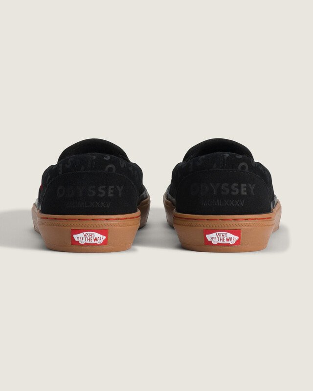 Tênis Skate Slip-On Bmx Odyssey Black Red Gum | Vans
