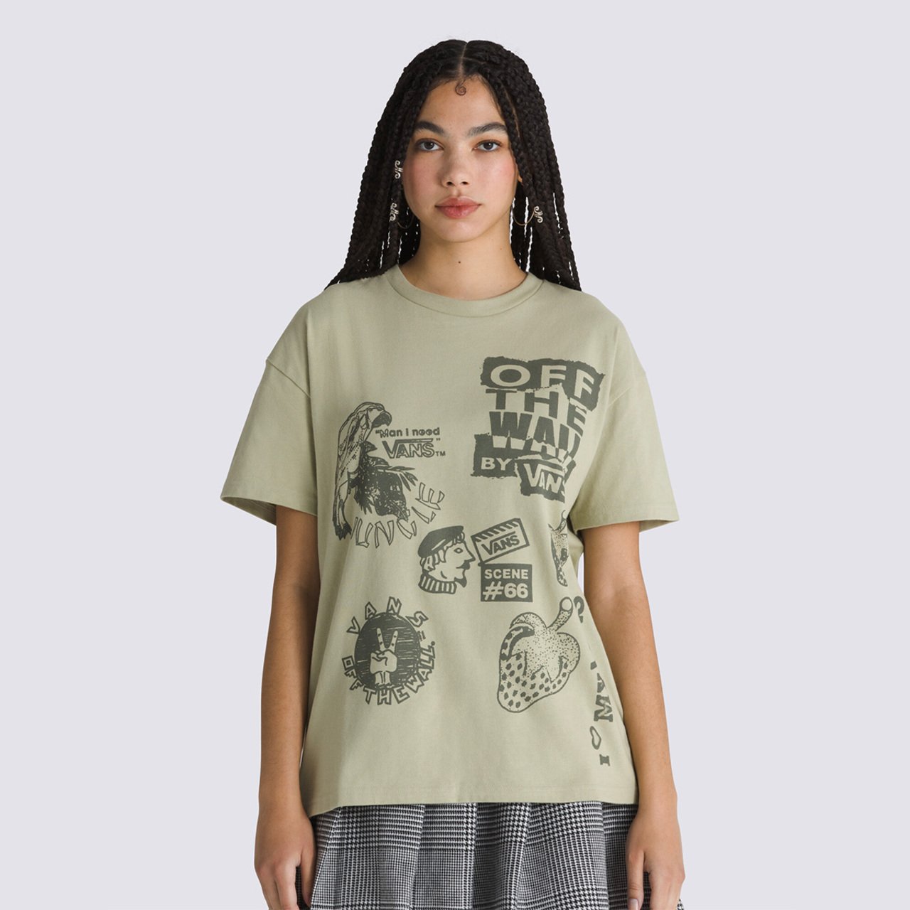 商品画像：Camiseta Mixed Messages Oversized SS Elm | Vans 5
