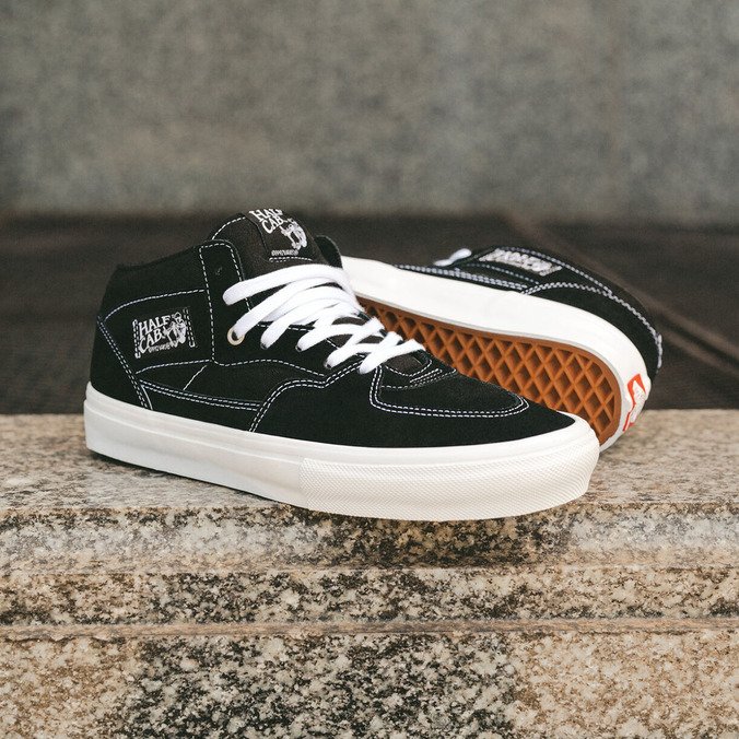 Tênis Skate Half Cab Black White