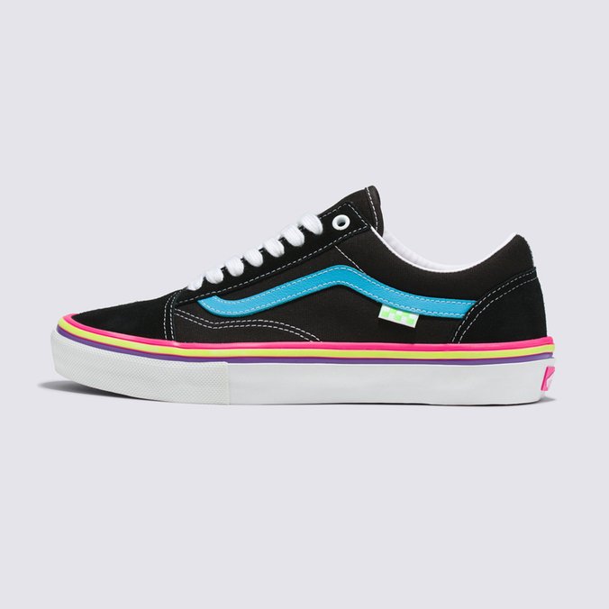 Tênis Skate Old Skool Neon Rave Black Neon