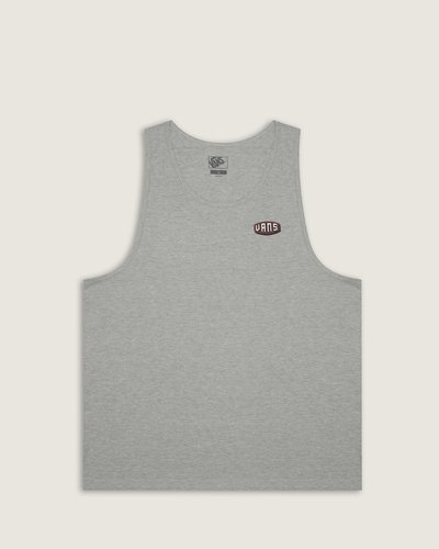 Um clássico irreverente para todos os momentos. A Regata Raised Up Athletic Heather Black com gola redonda traz um ajuste relaxado, proporcionando conforto. Fácil de vestir, o modelo traz estampa frontal, com assinatura Vans® colorida e com efeito hexagonal, dentro de blocos, na altura do peito, no lado esquerdo. Para relaxar e curtir todos os momentos com estilo. Essa é a essência “Off The Wall”.