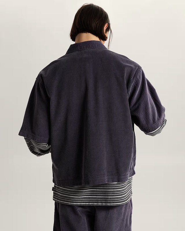 Camisa Manga Curta Lx Cord Steel Shadow
