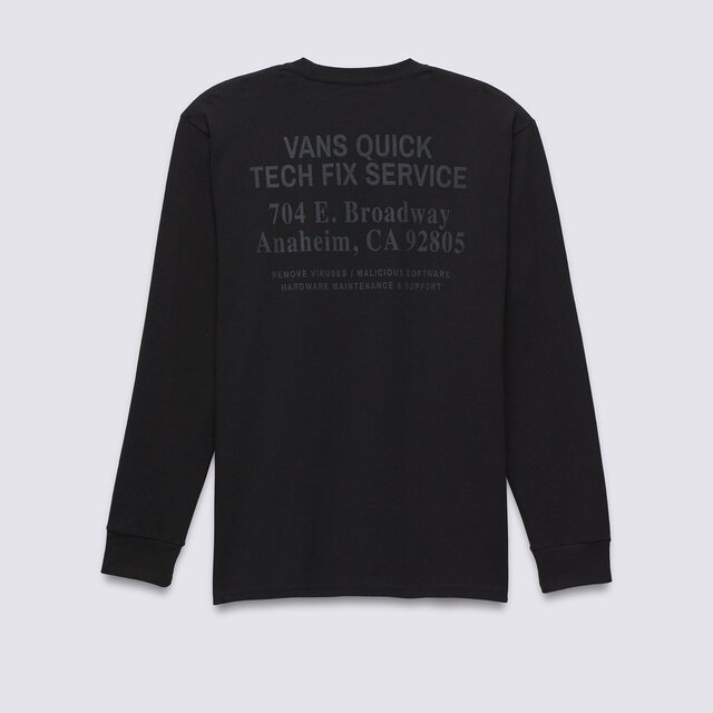 Camiseta Quick Service Ls Nostalgic Digital Black