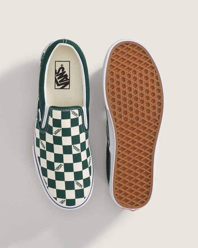 Tênis Slip-On Vans Check Emerald