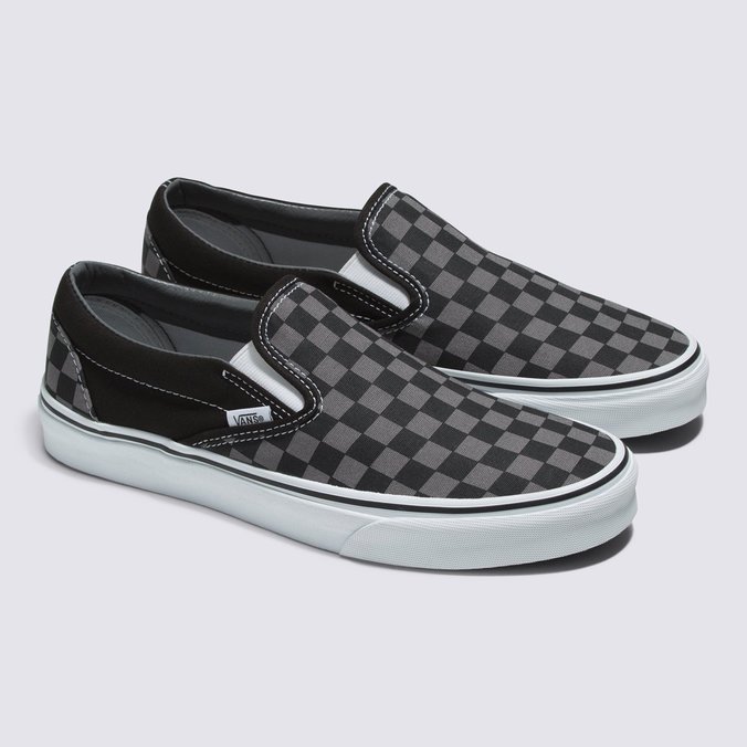 Tenis Slip On Black Pewter Checkerboard Vans