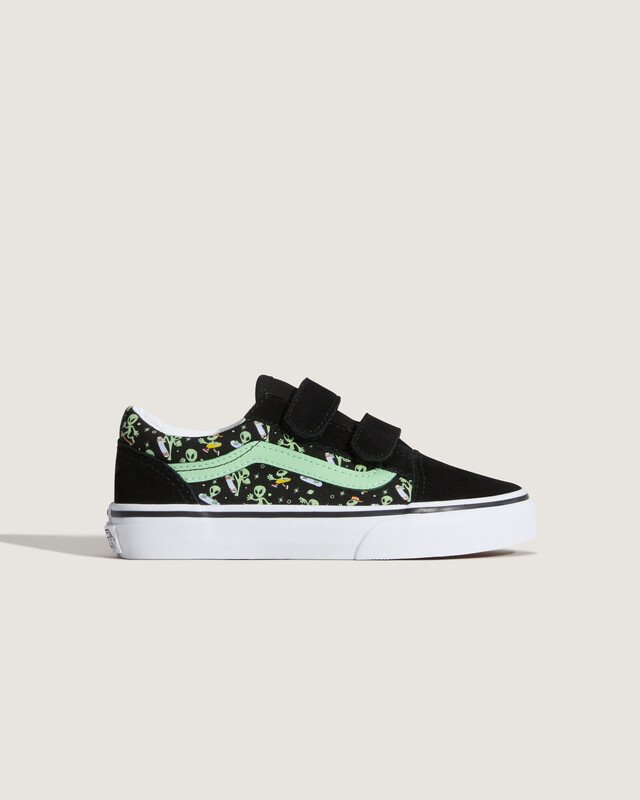 Tênis Old Skool Kids Glow Cosmic Cruisers Black Green Infantil
