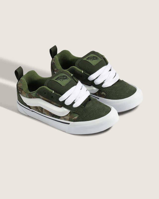 Tênis Knu Skool Check Camo Obsidian Fern Green Infantil