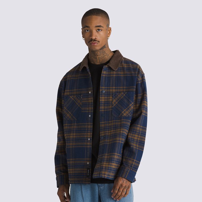 Camisa Nelson Heavyweight Shacket LS Upland Dress Blues Sepia