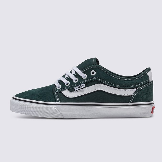 Tênis Skate Chukka Low Sidestripe Green Gables True White