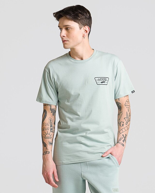 Camiseta Full Patch Back SS Gray Mist Black