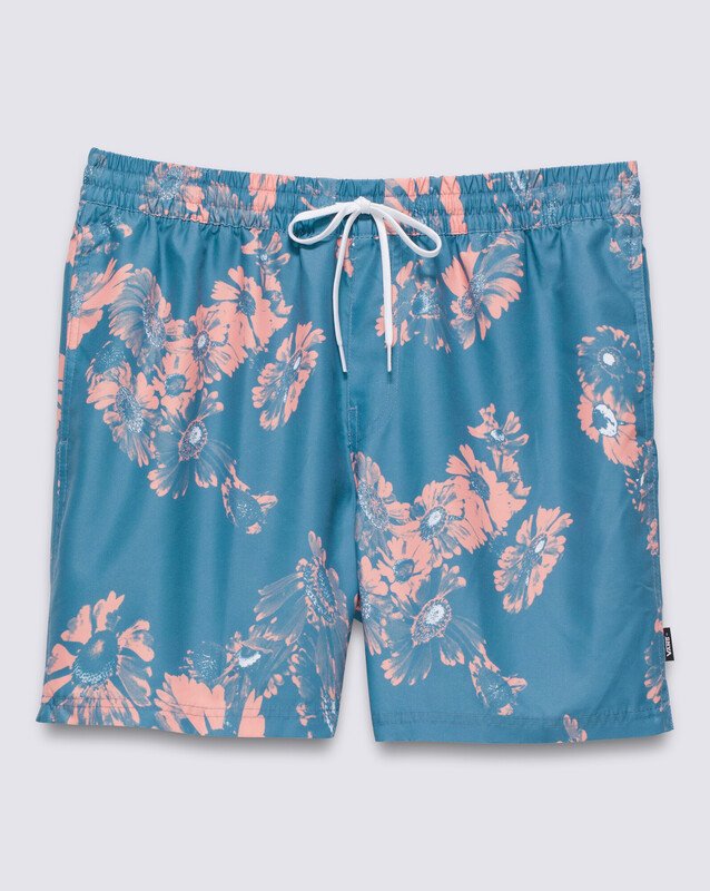 Boardshort Primary Print Elastic Warm Weather Bluestone
