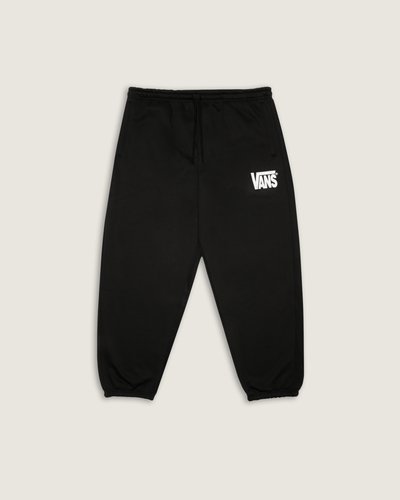 Calça Stretch Logo Black combina construção em KNIT com moletom felpado, oferecendo toque macio e conforto acolchoado. A mistura de algodão e poliéster garante flexibilidade e suporte durante o uso, enquanto a estampa em silk screen com logo entrega acabamento icônico e autêntico. Design descomplicado com caimento natural e detalhes pensados para expressão do legado VANS