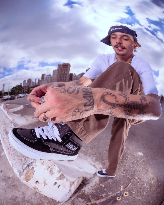 Tênis Skate Half Cab Wafflecup Black White