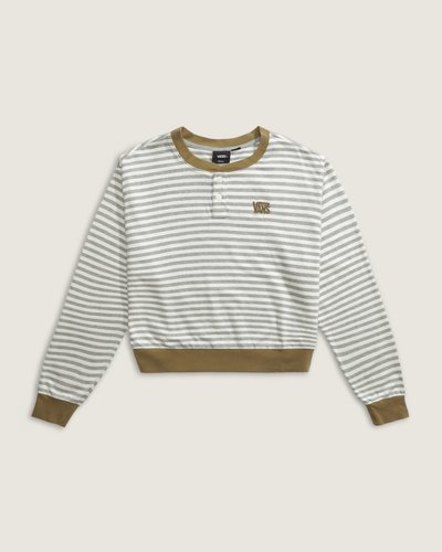 Moletom Molly Henley Pullover Marshmallow Cement Heather