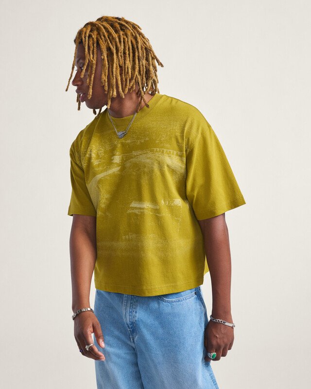 Camiseta Skate Atiba Haze Hillz Bomb Short Ss Tee Burnt Gold