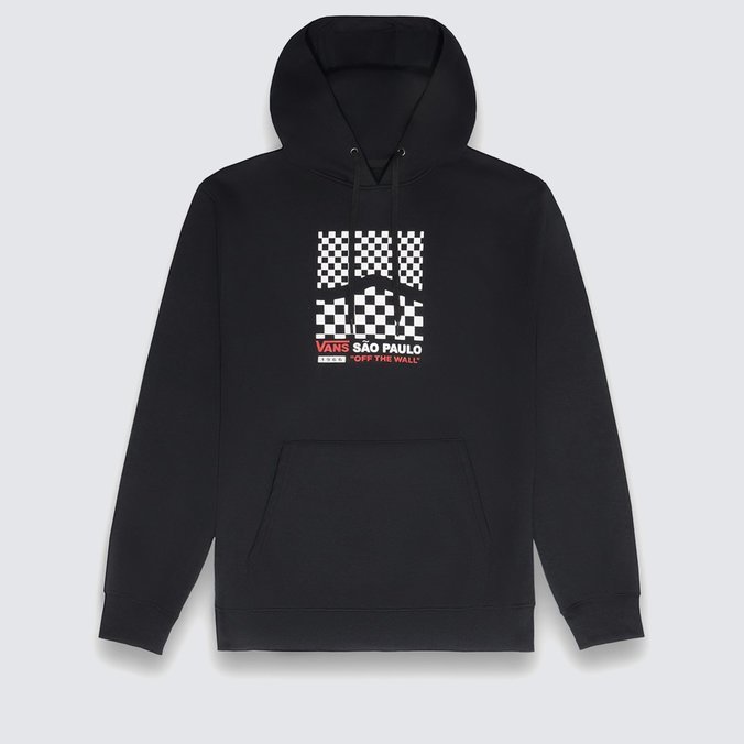 Moletom Sao Paulo Dual Checkerboard Po Hoodie Cidades Black
