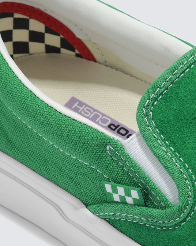 Tênis Skate Slip-On Green White