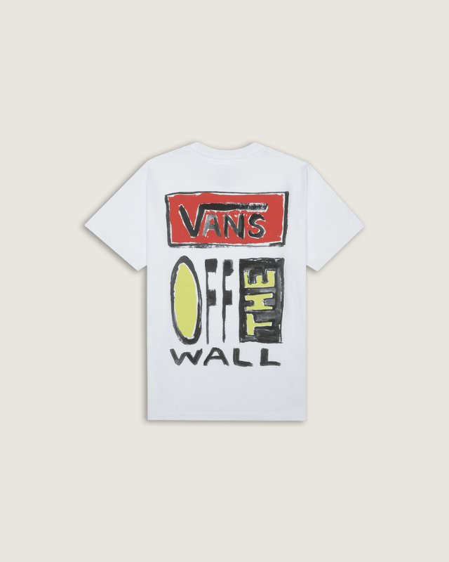 Camiseta Manga Curta Vans On Canvas White Infantil