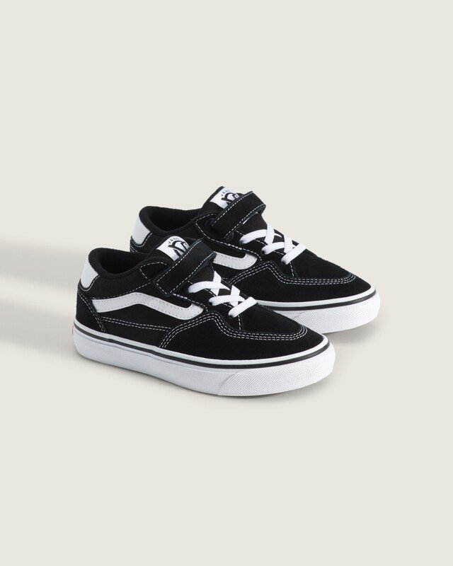 tênis skate rowan leather black white Infantil