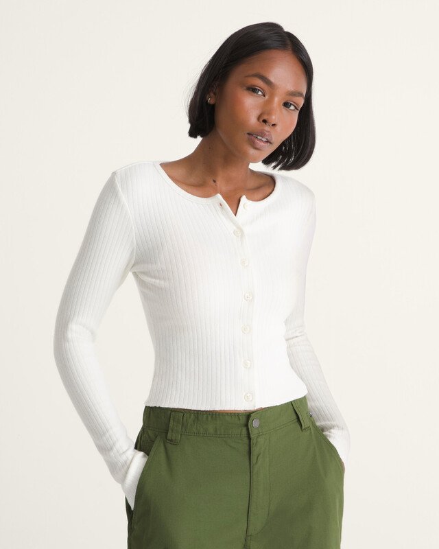 Cardigan Button Up Elevation Marshmallow
