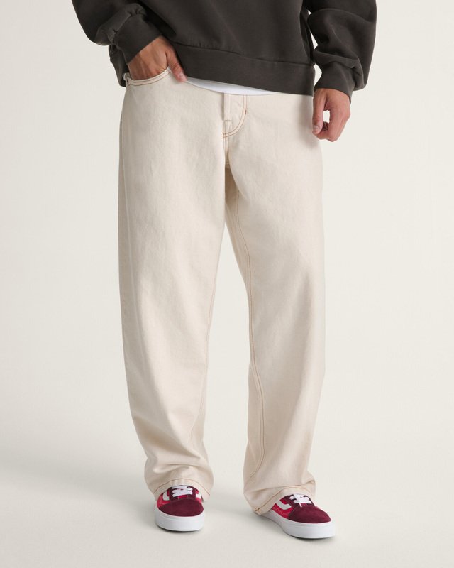 Calça Lx Check 5 Loose Denim Natural Seed 