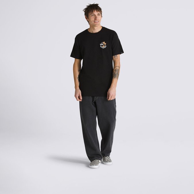 Camiseta Classic Mini Dual Palm II SS Black Apricot Nectar