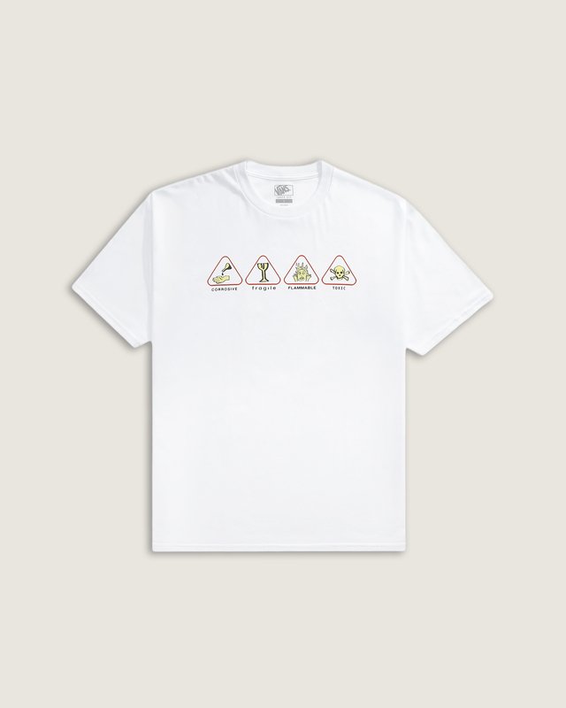 Camiseta Manga Curta Warnings White