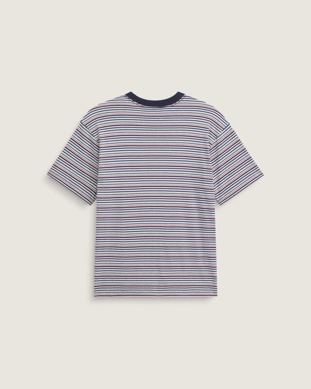 Camiseta Manga Curta Cameron Stripe Parisian Night Cement Heather