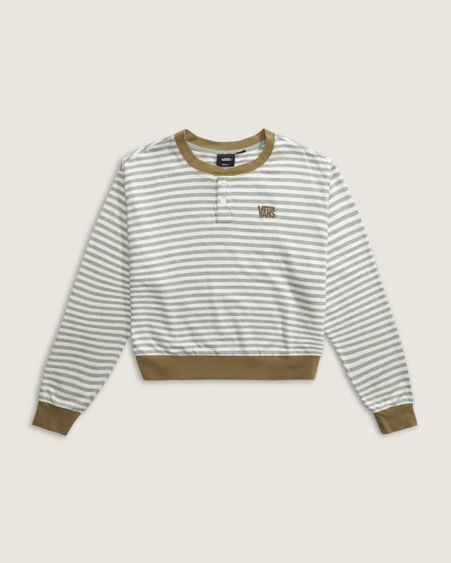 Moletom Molly Henley Pullover Marshmallow Cement Heather