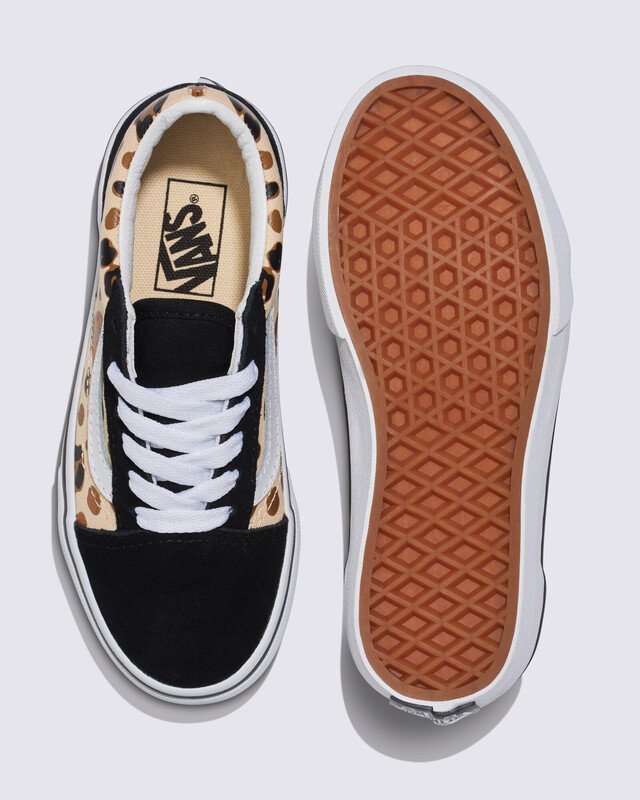 Tênis Old Skool Leopard Glitter Black Brown Infantil