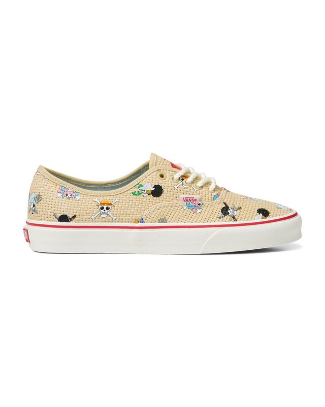 Tênis Authentic Vans X One Piece Straw Hat Crew Natural Multi