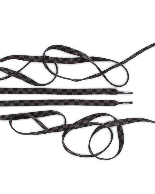 Cadarço Vans Laces Checkerboard Black-Charcoal