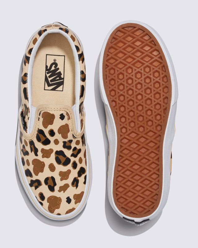 Tênis Slip-On Leopard Glitter Brown True White Infantil