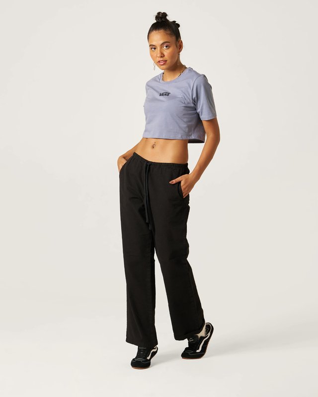 Camiseta Manga Curta Cropped Flying V Glacial Slate