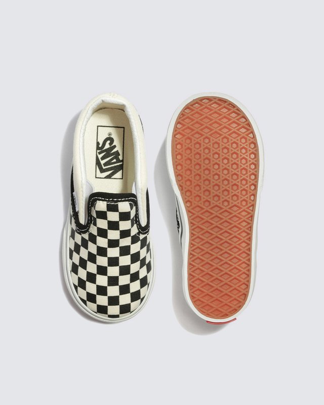 Tênis Slip-On Infantil Checkerboard Black White