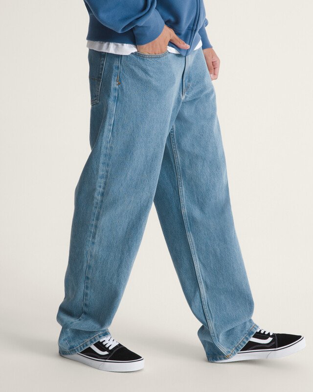 Calça Check 5 Loose Denim Stonewash Blue | Vans